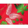 Folklore scarf Ondrit VSh 90x90 BUTTERFLY red