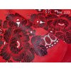 Folklore scarf Ondrin VSh 78x78 ROSE AND LACE red