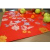 Tablecloth Ondrit 66x66 Butterflies red / st. blue