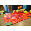 Tablecloth Ondrit 66x66 Butterflies red/orange
