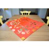 Tablecloth Ondrit 66x66 Butterflies red/green
