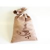 Dárkový pytlík Odaska s výšivkou COFFEE kávová (3)