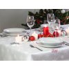 Tablecloth Odasan despite 77x77 snowflakes white