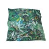 18101199 šátek PESh 70x70 tisk aguarelle spiral zelená PS276 1a
