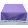 27601639 ubrus odaska 40x140 krucánky fialová R5792 krajka bílá 7