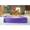 Tablecloth Ospen 40x140 with lace TURKEYS purple