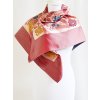 Folklore scarf Ondrit VSh 90x90 BUTTERFLY salmon