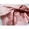 Folklore scarf Ondrin VSh 77x77 WINE LEAF salmon