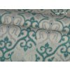M0000201 Luxusní brokát 160 50749 GOTIKA ecru, R5247 r65 ecru osnova tyrkysová (4)