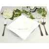 71100912 Svatební ubrousek 100%ba 46x46cm s výšivkou GROOM'S DAD bílá (4)
