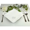 71100908 Svatební ubrousek 100%ba 46x46cm s výšivkou TATÍNEK ŽENICHA bílá (5)