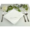 71100904 Svatební ubrousek 100%ba 46x46cm s výšivkou MAID OF HONOR bílá (4)