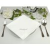71100902 Svatební ubrousek 100%ba 46x46cm s výšivkou SVĚDKYNĚ bílá (4)