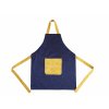 Apron with bib and pocket for children STARS blue