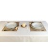 Tablecloth Odaska place setting 30x40 set of 2 pieces LINES coffee