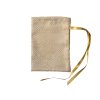 71100942 Dárkový pytlík z metráží s logem firmy okrový 7,5x18 cm, stuha, náplň (1)