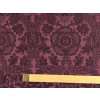 MH001221 Luxusní brokát 160 50749 PĚTILISTÁ RŮŽE S KORUNKOU purpurová 50749 R5715 (1)