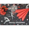 Ubrus Odasan 70x70 TISK merry christmas