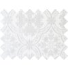 Brocade sample 5x10cm 50749 QUADRULEE white