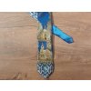 Tie PESh 8 cm with Rýmařov motif royal blue