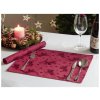 Tablecloth Odaska place setting 30x40 set of 2 pieces angel reverse burgundy