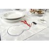 Tablecloth Odaska place setting 30x45 set 2pcs application white snowflakes with snowman