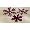 Tablecloth Odaska place setting 30x40 set 2 pcs white / maroon snow flakes
