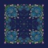 Folklore scarf Ondrit VSh 80x80 HYDRANGEA WITH WHIPS blue