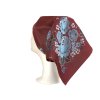 Folklore scarf Ondrit VSh 76x76 HYDRANGEA maroon