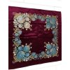Folklore scarf Ondrit VSh 76x76 HYDRANGEA maroon