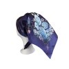 Folklore scarf Ondrit Vsh 76x76 HYDRANGEA blue