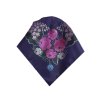 Folklore scarf Ondrit Vsh 76x76 LILY OF THE VALLEY blue