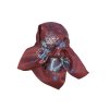 Folklore scarf Ondrit VSh 78x78 BOUQUET WITH WHIPS maroon