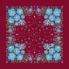 Folklore scarf Ondrit VSh 78x78 BOUQUET WITH WHIPS maroon
