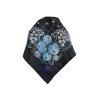 Folklore scarf Ondrit VSh 76x76 LILY OF THE VALLEY black