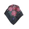 Folklore scarf Ondrit VSh 76x76 BOUQUET WITH WHIPS black