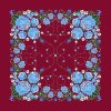 Folklore scarf Ondrit VSh 76x76 HYDRANGEA WITH WHIPS maroon