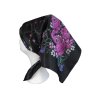 Folklore scarf Ondrit Vsh 76x76 HYDRANGEA WITH WHIPS black