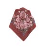 Folklore scarf Ondrit VSh 76x76 HYDRANGEA maroon