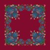 Folklore scarf Ondrit VSh 76x76 HYDRANGEA maroon