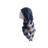 Folklore scarf VSh 100x100 CHECKERED blue