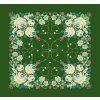 Folklore scarf Ondrit Vsh 76x76 HYDRANGEA WITH WHIPS green