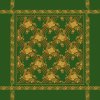 Folklore scarf Ondrin Vsh 76x76 ROSEBUDS green