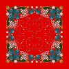 Folklore scarf Ondrit Vsh 76x76 LILY OF THE VALLEY red
