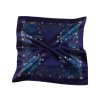Folklore scarf Ondrit Vsh 76x76 HYDRANGEA blue