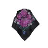 Folklore scarf Ondrit Vsh 76x76 HYDRANGEA black