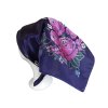 Folklore scarf Ondrit Vsh 76x76 HYDRANGEA blue