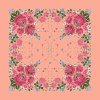 Folklore scarf Ondrit Vsh 76x76 HYDRANGEA WITH WHIPS salmon