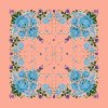 Folklore scarf Ondrit Vsh 76x76 HYDRANGEA WITH WHIPS salmon