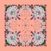 Folklore scarf Ondrit Vsh 76x76 HYDRANGEA WITH WHIPS salmon